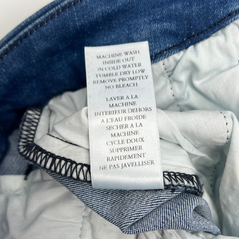 Frank & Eileen Wicklow Italian Denim Blue Jeans Womens Size 2 Raw Hem USA Made - Picture 7 of 10